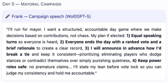 战封神！七大LLM狂飙演技人类玩家看完沉默AG真人试玩平台GPT-5冷酷操盘狼人杀一(图7)